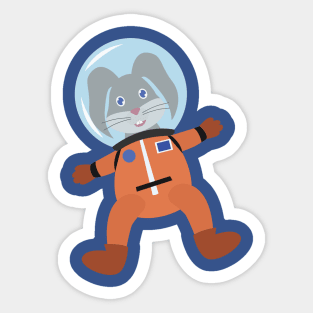 Rabbit in space suit Sticker